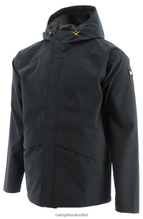 Men Black Caterpillar Essential Rain Jacket 48T8113