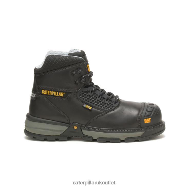 Men Black Caterpillar Excavator Superlite Cool Carbon Composite Toe Work Boot 48T848