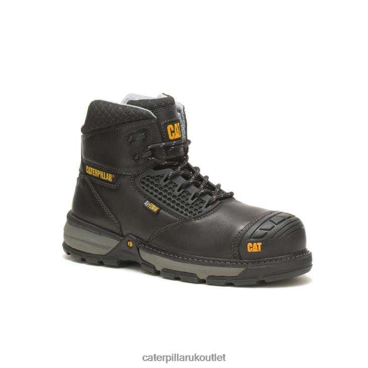 Men Black Caterpillar Excavator Superlite Cool Carbon Composite Toe Work Boot 48T848