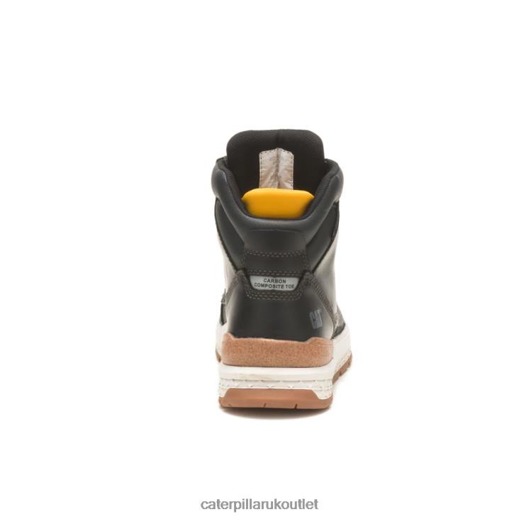 Men Black Caterpillar Impact Waterproof Carbon Composite Toe Work Boot 48T845