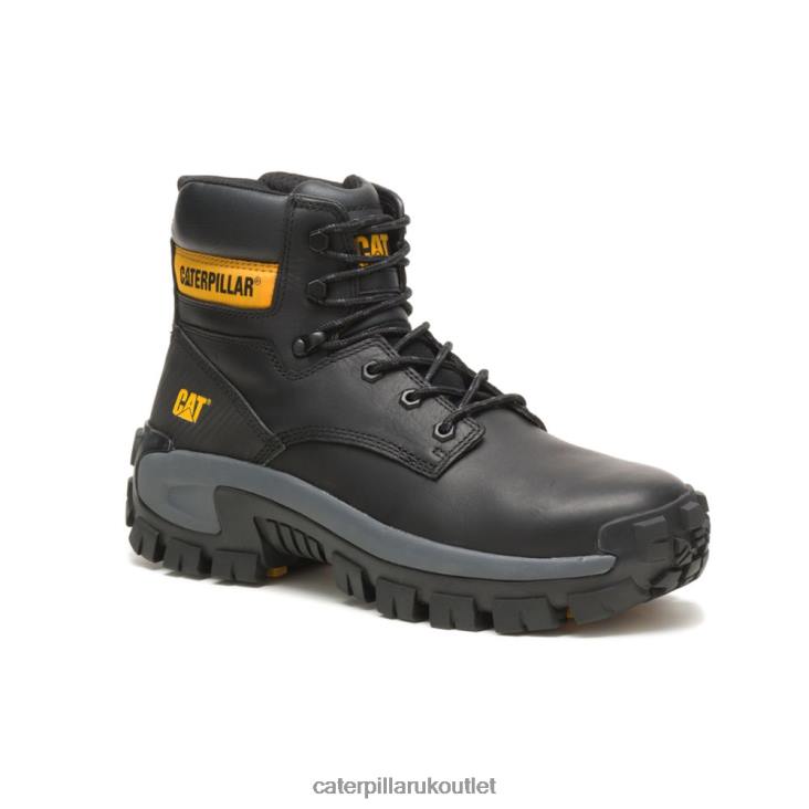 Men Black Caterpillar Invader Hi Steel Toe Work Boot 48T86