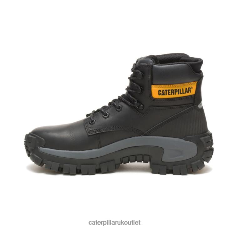 Men Black Caterpillar Invader Hi Steel Toe Work Boot 48T86