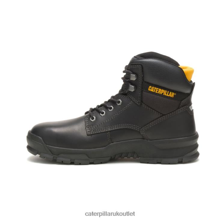 Men Black Caterpillar Mobilize Alloy Toe Work Boot 48T855