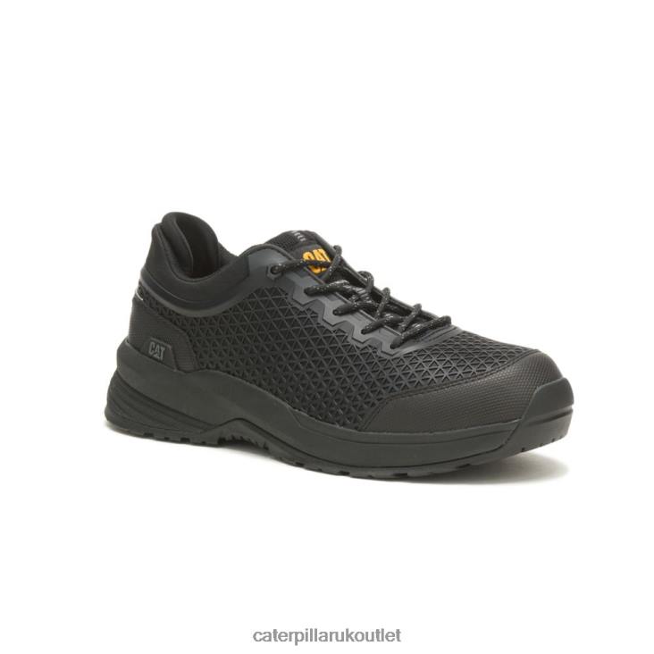 Men Black Caterpillar Streamline 20 Composite Toe Work Shoe 48T896