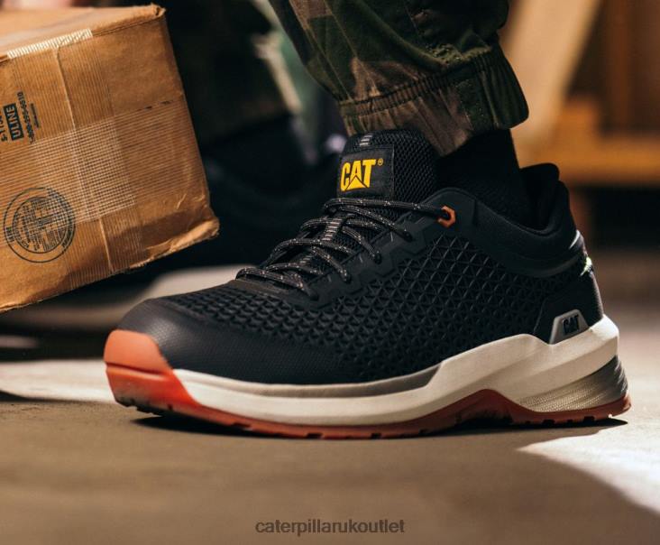 Men Black Caterpillar Streamline 20 Composite Toe Work Shoe 48T899