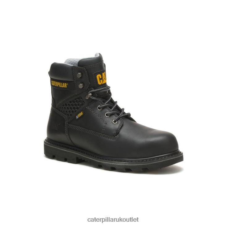 Men Black Caterpillar Structure Cool Composite Toe Work Boot 48T870