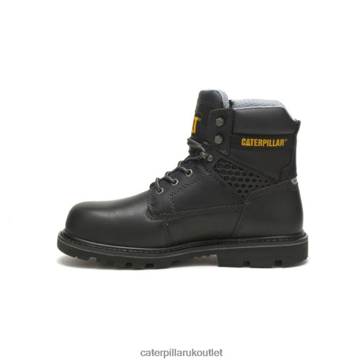 Men Black Caterpillar Structure Cool Composite Toe Work Boot 48T870