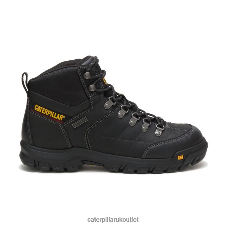 Men Black Caterpillar Threshold Waterproof Work Boot 48T89