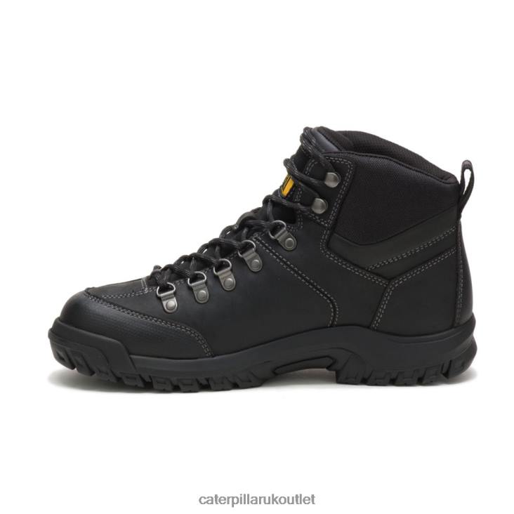 Men Black Caterpillar Threshold Waterproof Work Boot 48T89