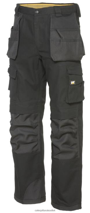 Men Black Caterpillar Trademark Trouser 48T8246