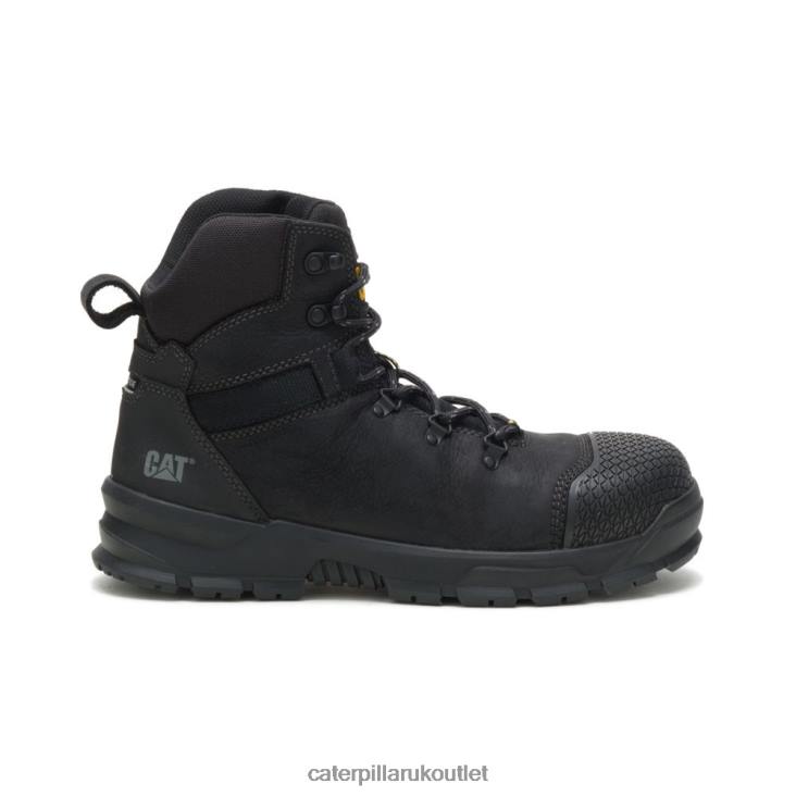Men Black Caterpillar X Accomplice Waterproof Steel Toe Work Boot 48T822