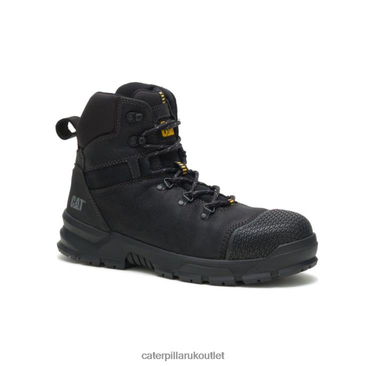 Men Black Caterpillar X Accomplice Waterproof Steel Toe Work Boot 48T822