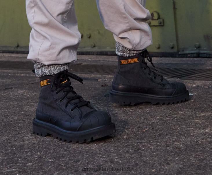 Men Black Caterpillar X Nigel Cabourn Omaha Boot 48T8198