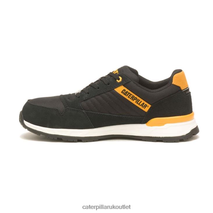 Men Black/Cat Yellow Caterpillar Venward Composite Toe Work Shoe 48T885