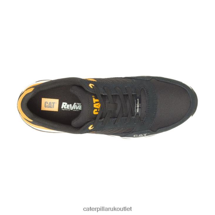 Men Black/Cat Yellow Caterpillar Venward Composite Toe Work Shoe 48T885