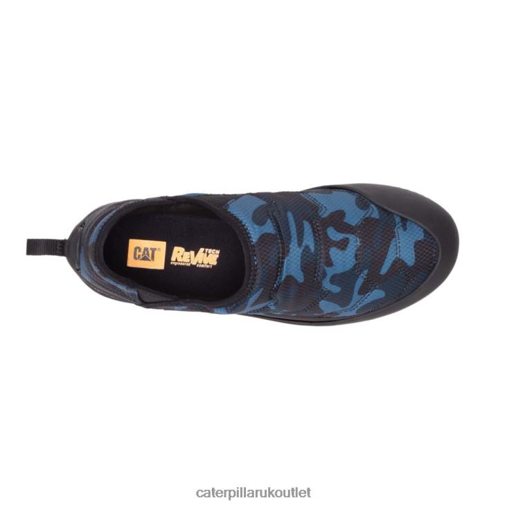 Men Blue Camo Caterpillar Crossover Slip On 48T8172