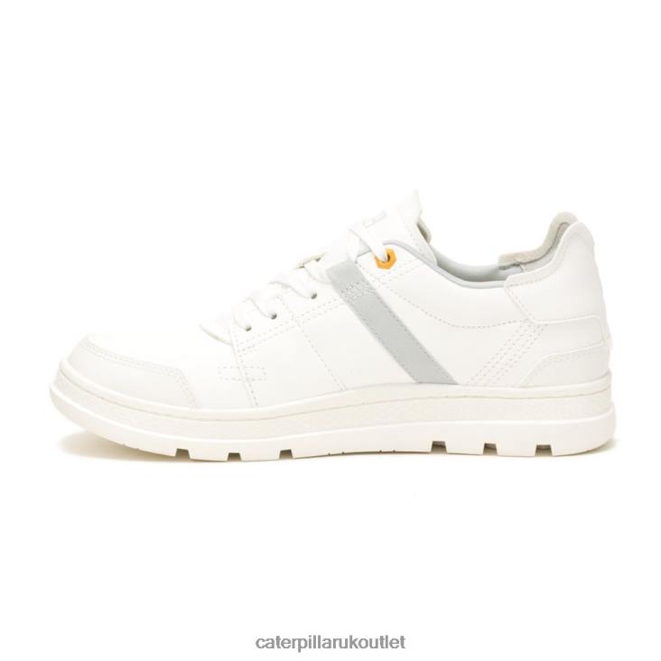 Men Bright White Caterpillar Cite Low Sneaker 48T8166
