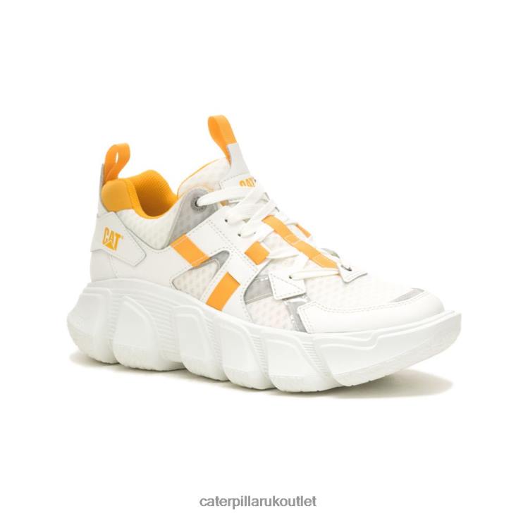 Men Bright White Caterpillar Imposter Mesh Sneaker 48T8155