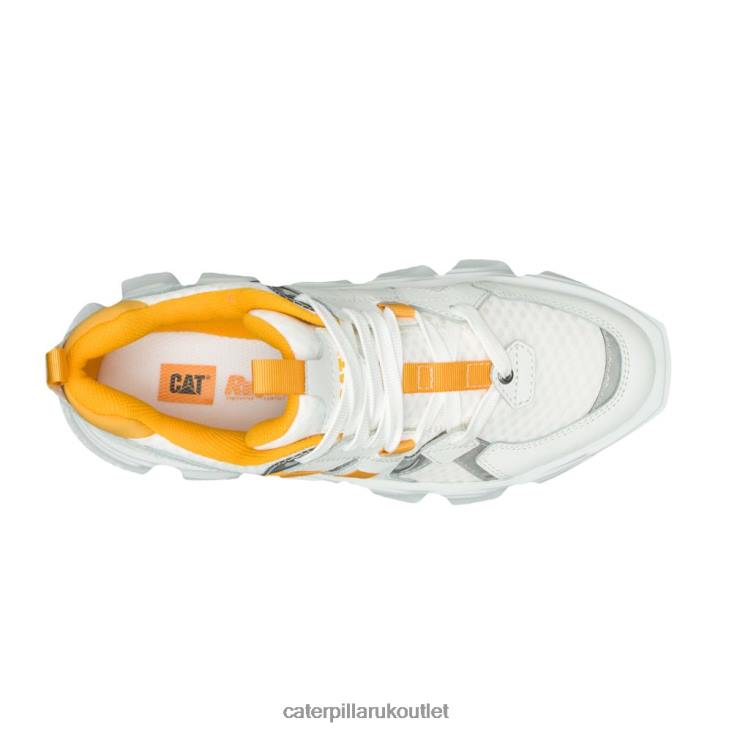 Men Bright White Caterpillar Imposter Mesh Sneaker 48T8155