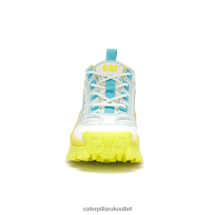 Men Bright White/Pale Lime Yellow Caterpillar Intruder Supercharged Shoe 48T8121