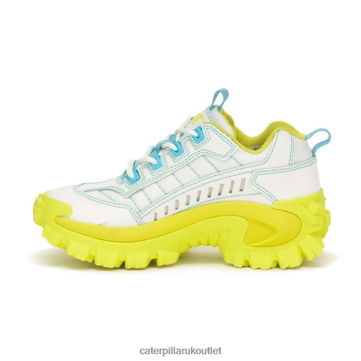 Men Bright White/Pale Lime Yellow Caterpillar Intruder Supercharged Shoe 48T8121