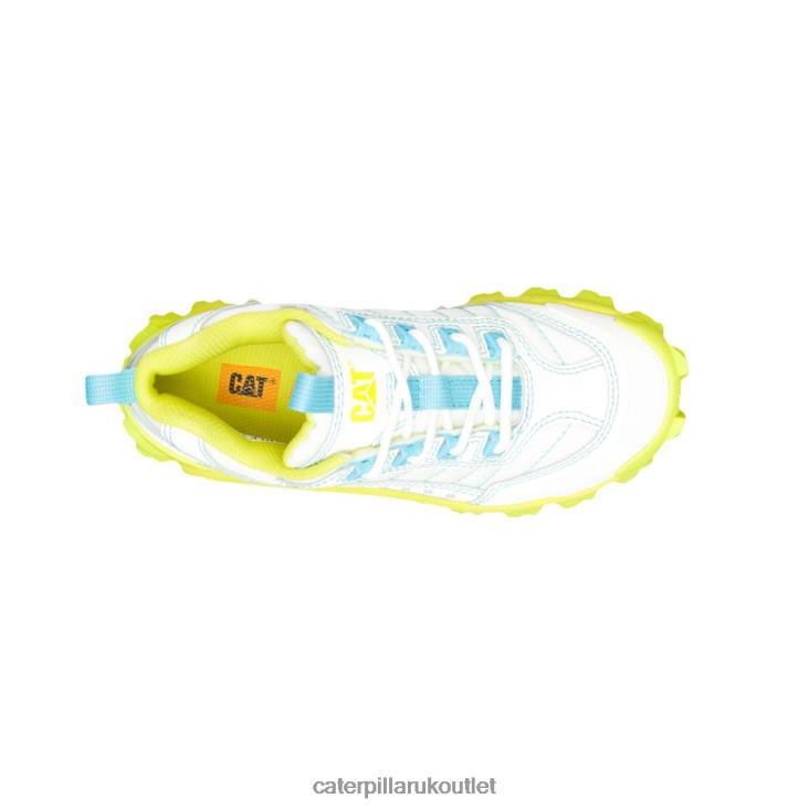 Men Bright White/Pale Lime Yellow Caterpillar Intruder Supercharged Shoe 48T8121