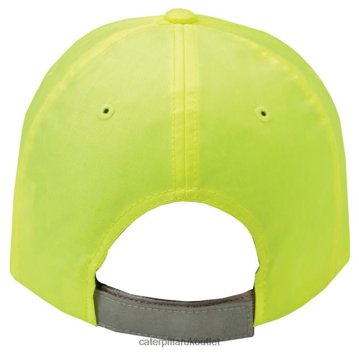 Men Bright Yellow Caterpillar Hi-Vis Trademark Cap 48T8252