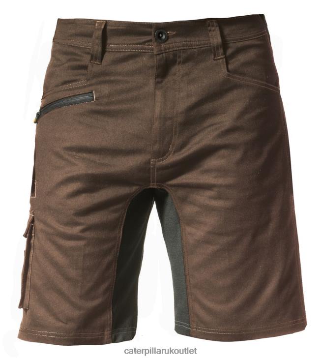 Men Brown Caterpillar Operator Flex Short 48T8244