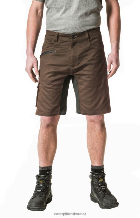 Men Brown Caterpillar Operator Flex Short 48T8244