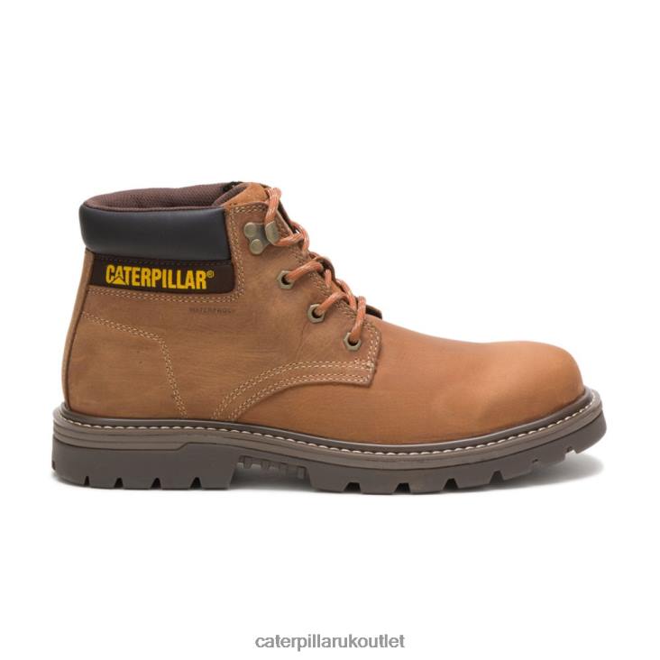 Men Brown Caterpillar Outbase Waterproof Work Boot 48T835