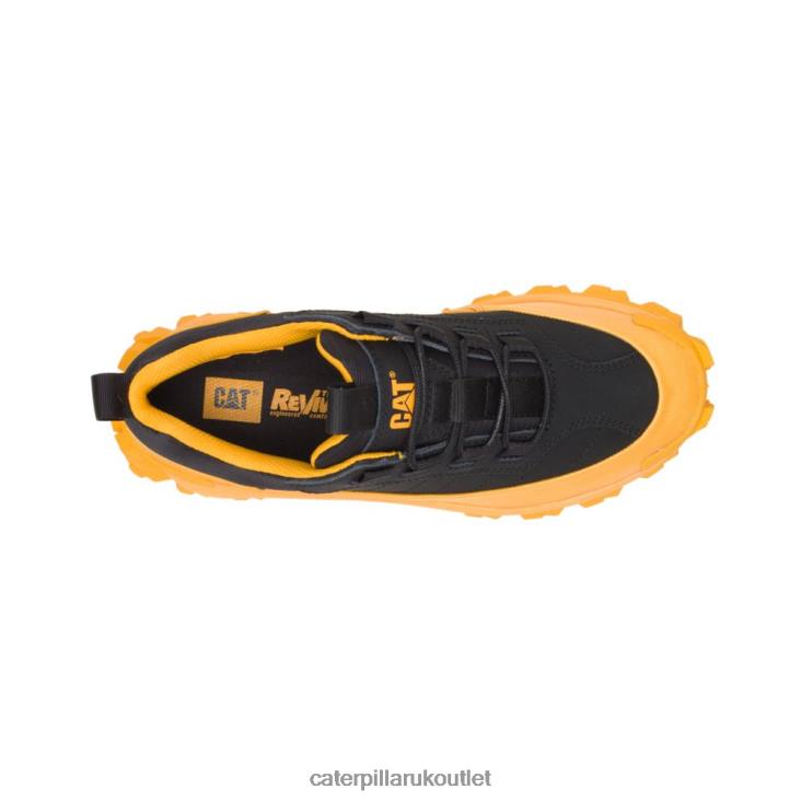 Men Cat Yellow/Black Caterpillar Intruder Waterproof Galosh 48T8123