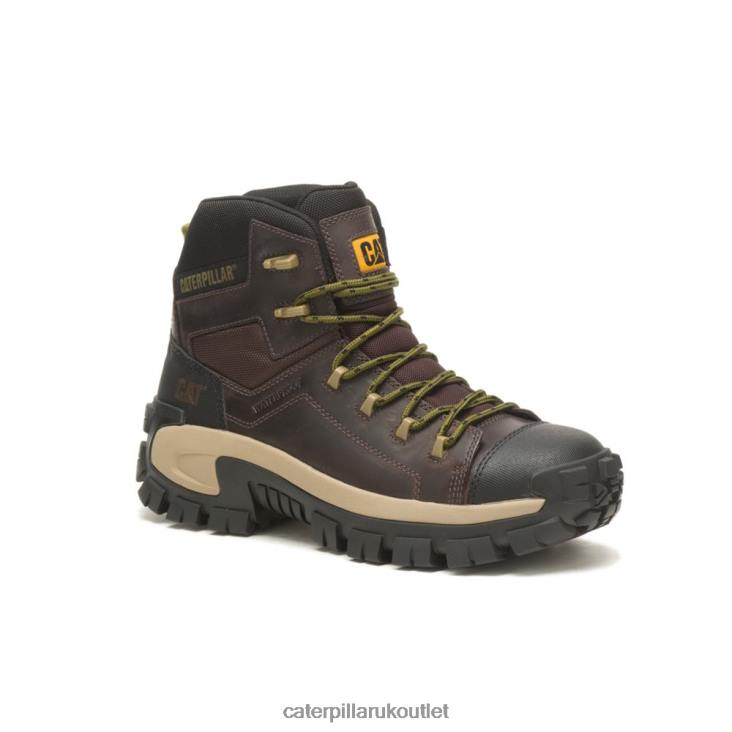 Men Coffee Bean Caterpillar Invader Hiker Waterproof Composite Toe Work Boot 48T82