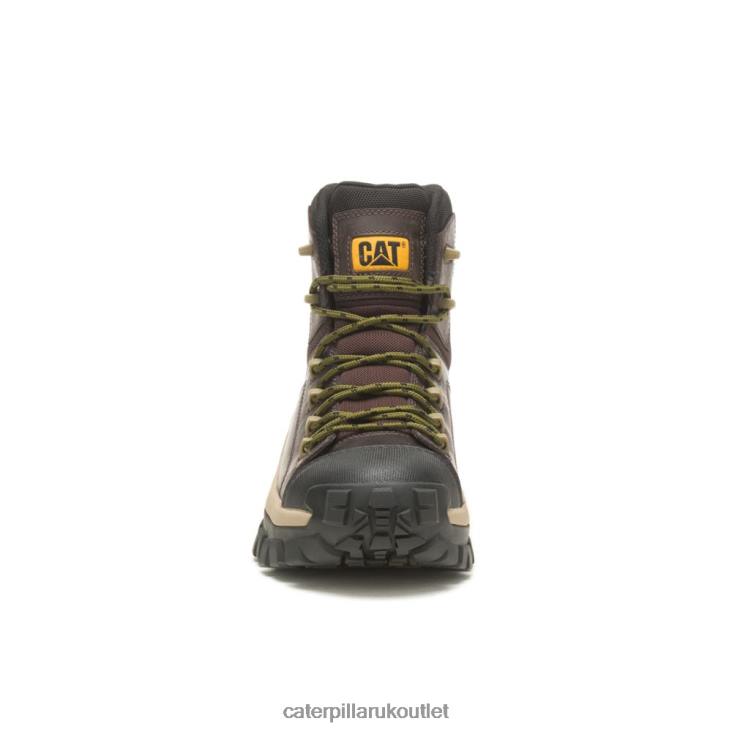 Men Coffee Bean Caterpillar Invader Hiker Waterproof Composite Toe Work Boot 48T82