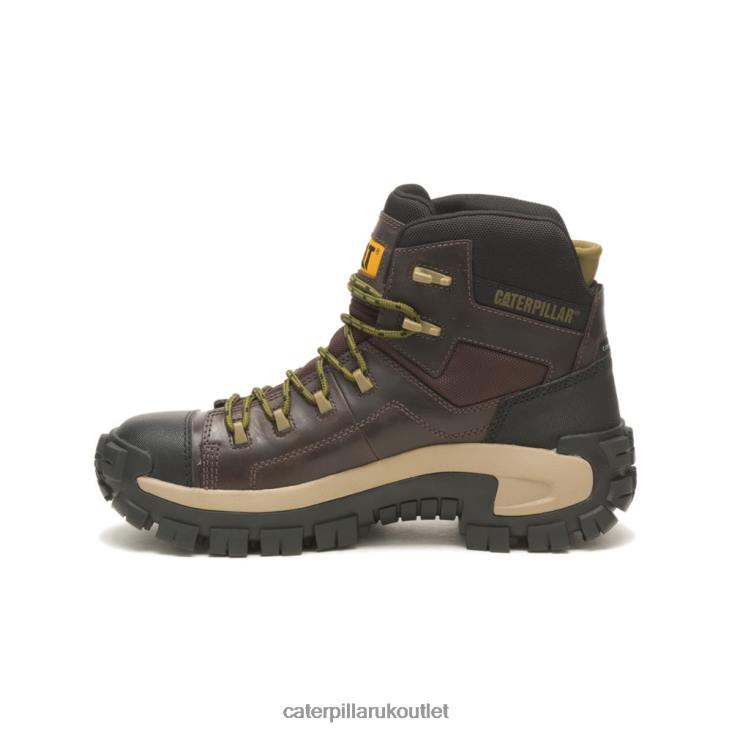 Men Coffee Bean Caterpillar Invader Hiker Waterproof Composite Toe Work Boot 48T82