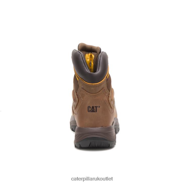 Men Dark Beige Caterpillar Diagnostic Hi Waterproof Thinsulate Steel Toe Work Boot 48T842