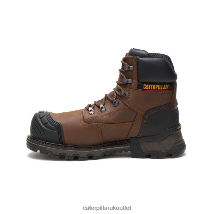 Men Dark Brown Caterpillar Excavator XL 6\ Waterproof Composite Toe Work Boot 48T826