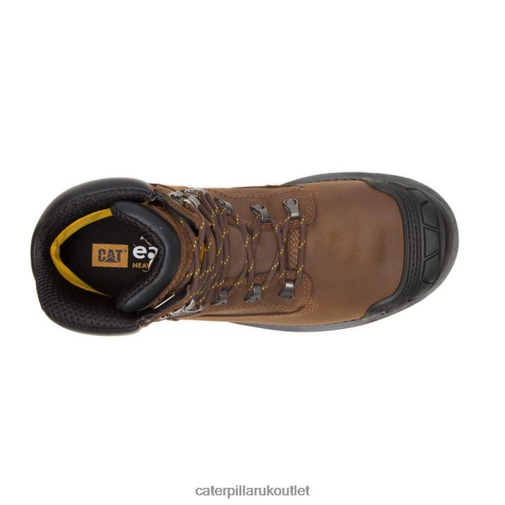 Men Dark Brown Caterpillar Excavator XL 6\ Waterproof Composite Toe Work Boot 48T826