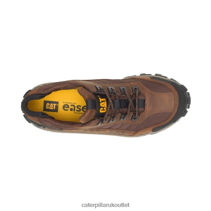 Men Dark Brown Caterpillar Invader Steel Toe Work Shoe 48T879