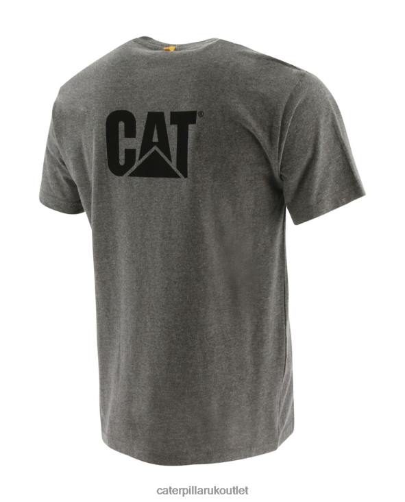 Men Dark Heather Grey Caterpillar Trademark Tee 48T8213