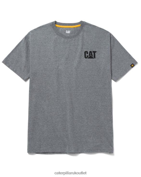 Men Dark Heather Grey Caterpillar Trademark Tee 48T8213