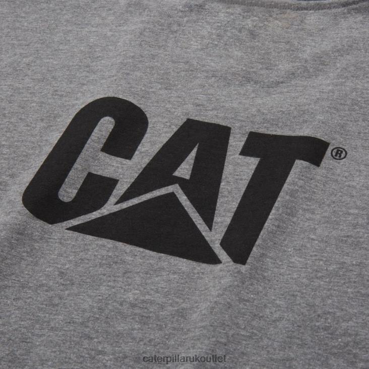 Men Dark Heather Grey Caterpillar Trademark Tee 48T8213
