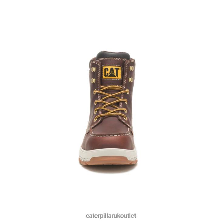 Men Friar Brown Caterpillar Impact Waterproof Carbon Composite Toe Work Boot 48T844
