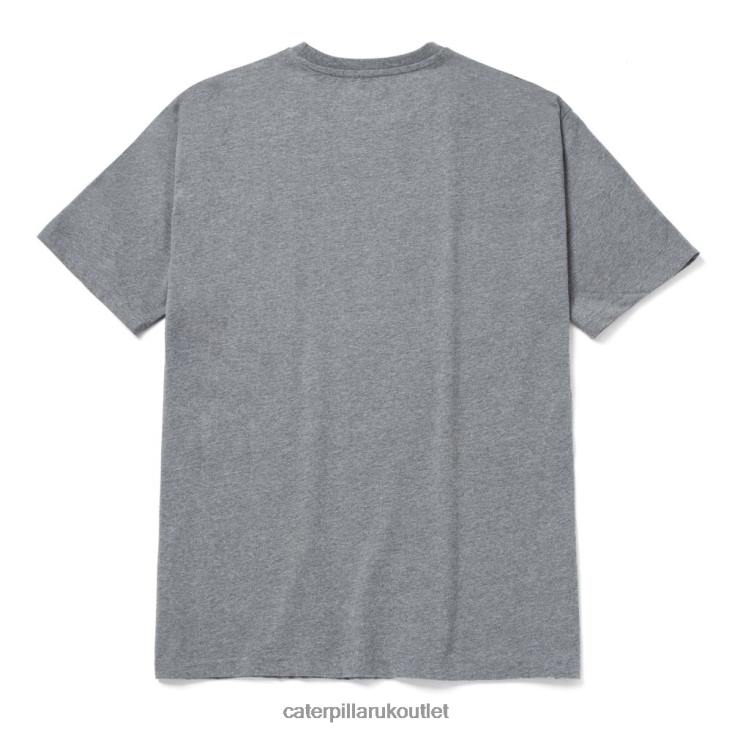 Men Grey Caterpillar Trademark Logo Tee 48T8243
