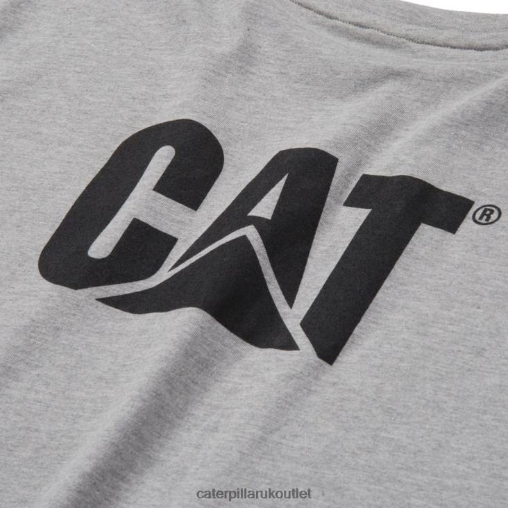 Men Heather Grey Caterpillar Trademark Sleeveless Pocket Tee 48T8231