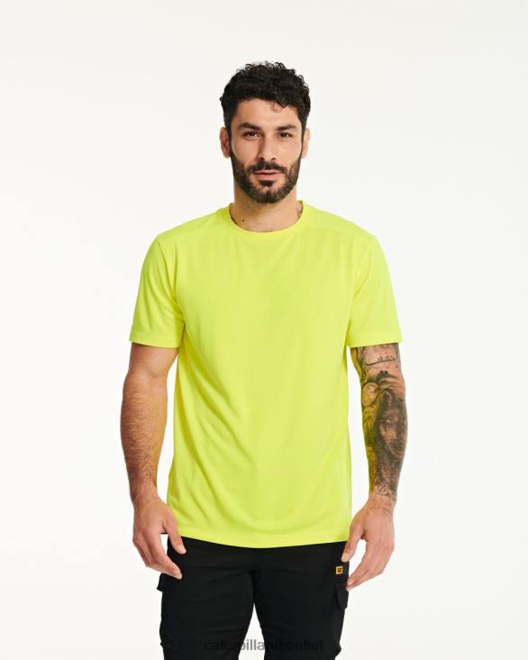 Men Hi-Vis Yellow Caterpillar Coolmax Short Sleeve Tee 48T8219
