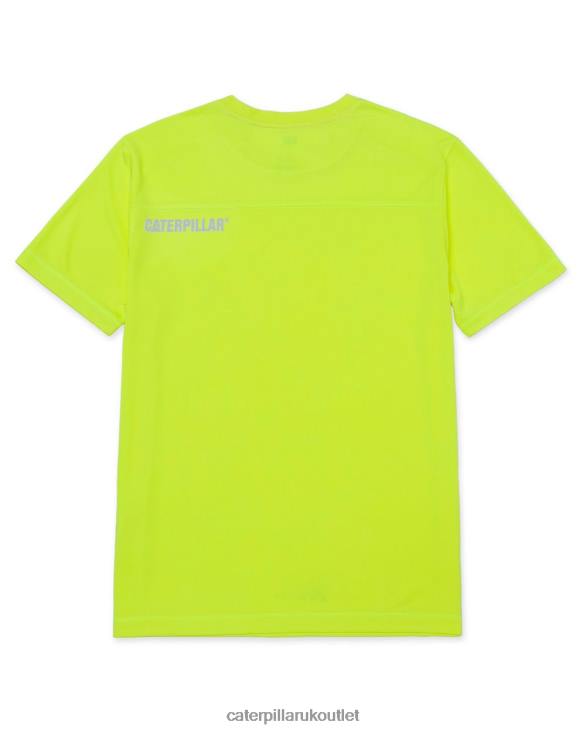 Men Hi-Vis Yellow Caterpillar Coolmax Short Sleeve Tee 48T8219