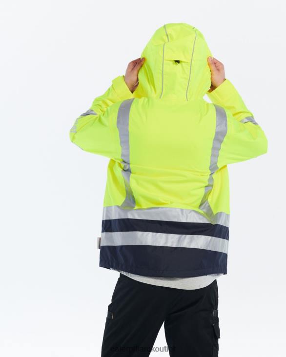 Men Hi-Vis Yellow Caterpillar Hi-Vis Rain Jacket 48T8220