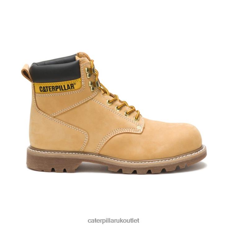 Men Honey Nubuck Caterpillar Second Shift Steel Toe Work Boot 48T818