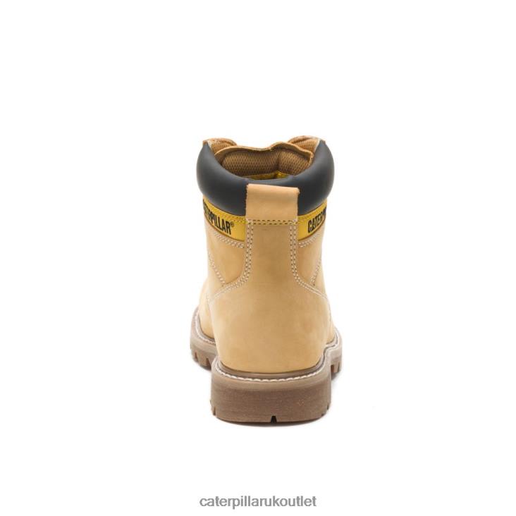 Men Honey Nubuck Caterpillar Second Shift Steel Toe Work Boot 48T818