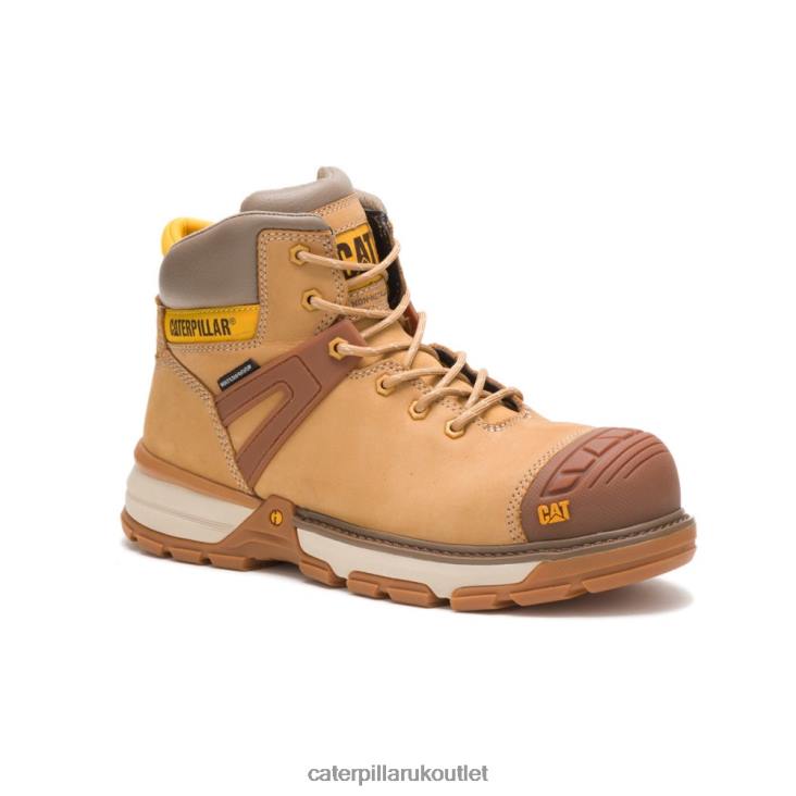 Men Honey Reset Caterpillar Excavator Superlite Waterproof Carbon Composite Toe Work Boot 48T839